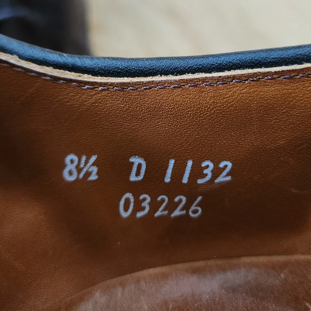 Allen Edmonds Burton Oxfords Mens Dress Shoes Size 8.5 Brown Leather Lace Up‎